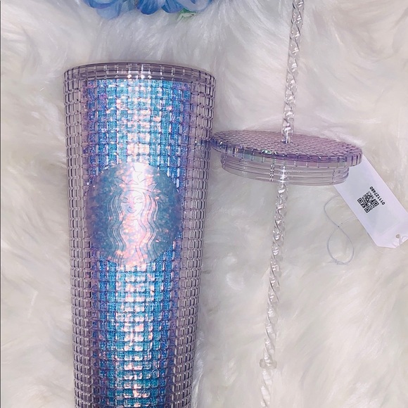 Starbucks China Glitter Grid Iridescent Rainbow Tumbler Cold Cup 24 oz Overseas - Picture 13 of 16